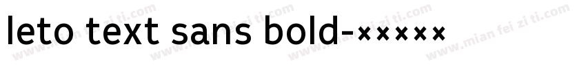 leto text sans bold字体转换